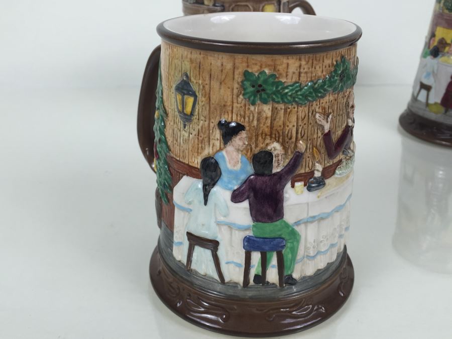 (6) Beswick Royal Doulton Group Mugs Christmas Carol Charles Dickens Limited Editions [Photo 29]