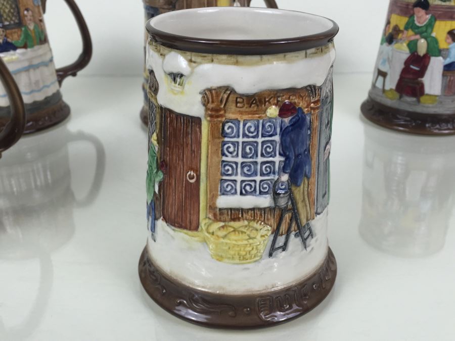 (6) Beswick Royal Doulton Group Mugs Christmas Carol Charles Dickens Limited Editions [Photo 15]