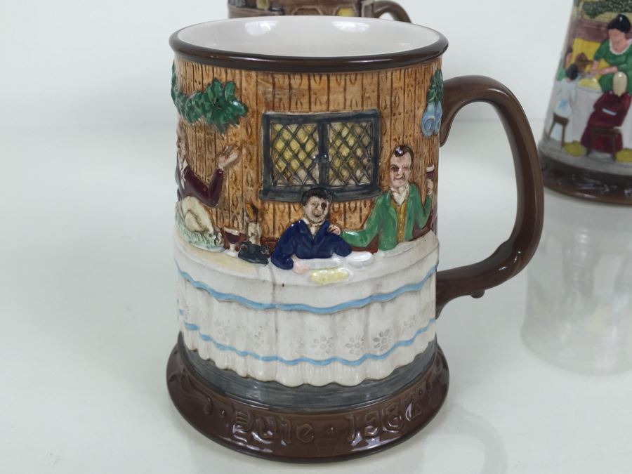 (6) Beswick Royal Doulton Group Mugs Christmas Carol Charles Dickens Limited Editions [Photo 31]