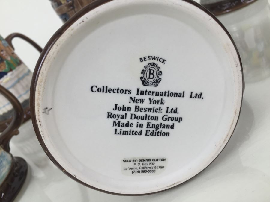 (6) Beswick Royal Doulton Group Mugs Christmas Carol Charles Dickens Limited Editions [Photo 3]