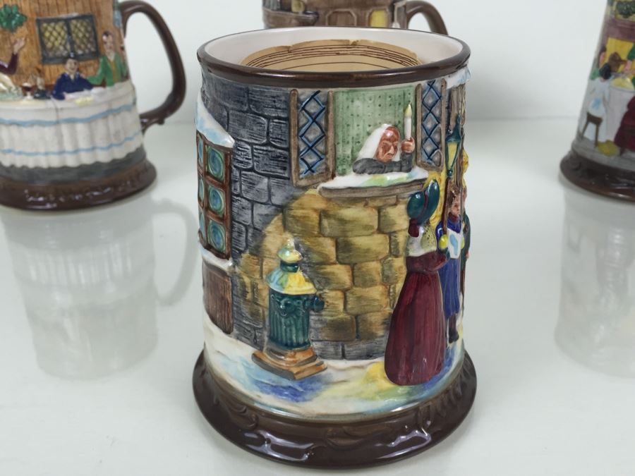 (6) Beswick Royal Doulton Group Mugs Christmas Carol Charles Dickens Limited Editions [Photo 22]