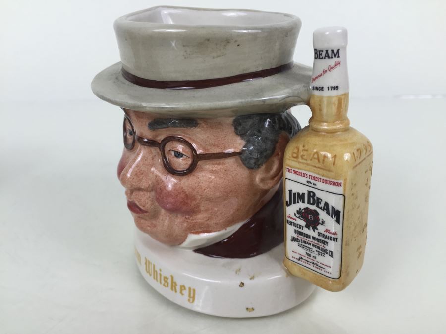 (3) Royal Doulton Character Jugs Liquor Advertising Dewar's, Beam Whiskey And Pick-Kwik Wines And Spirits Derby Limited Edition Of 2,000 [Photo 20]