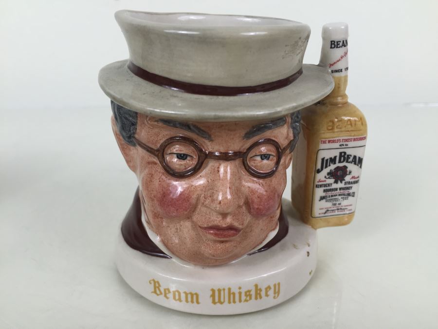 (3) Royal Doulton Character Jugs Liquor Advertising Dewar's, Beam Whiskey And Pick-Kwik Wines And Spirits Derby Limited Edition Of 2,000 [Photo 18]