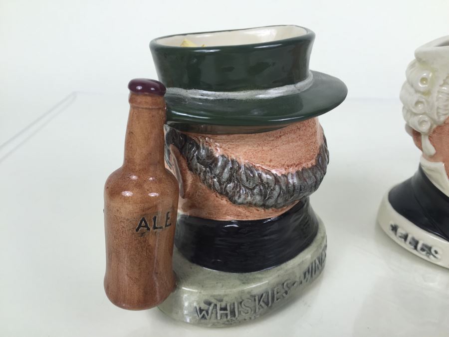 (3) Royal Doulton Character Jugs Liquor Advertising Dewar's, Beam Whiskey And Pick-Kwik Wines And Spirits Derby Limited Edition Of 2,000 [Photo 5]