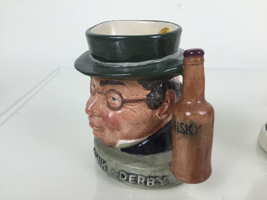 (3) Royal Doulton Character Jugs Liquor Advertising Dewar's, Beam Whiskey And Pick-Kwik Wines And Spirits Derby Limited Edition Of 2,000 [Photo 4]
