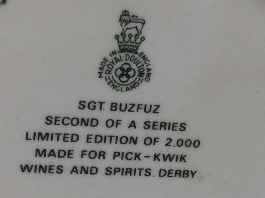 (3) Royal Doulton Character Jugs Liquor Advertising Dewar's, Beam Whiskey And Pick-Kwik Wines And Spirits Derby Limited Edition Of 2,000 [Photo 17]