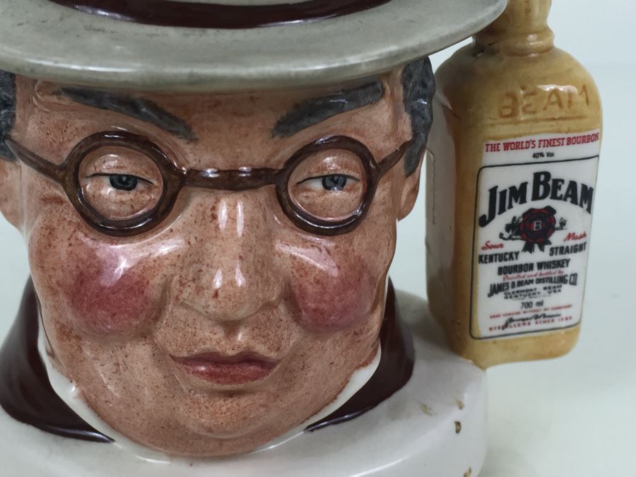 (3) Royal Doulton Character Jugs Liquor Advertising Dewar's, Beam Whiskey And Pick-Kwik Wines And Spirits Derby Limited Edition Of 2,000 [Photo 19]