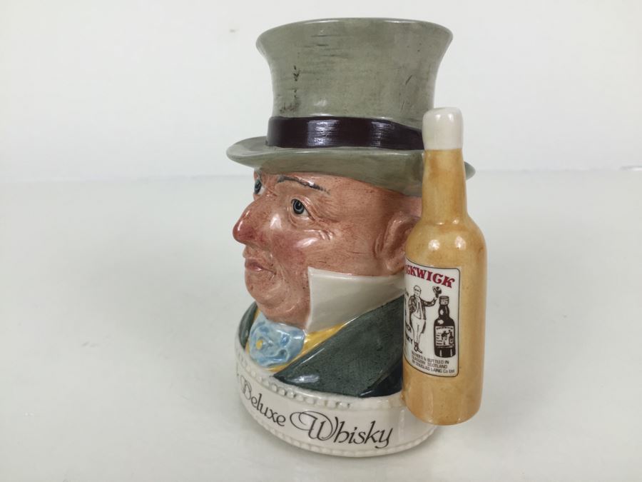 Royal Doulton Character Jug Mr. Micawber Pickwick Whiskey Ceramics First Of A Series Pick Kwik Wines & Spirits Advertising [Photo 6]