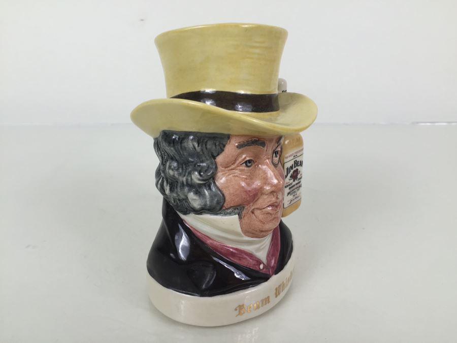 Royal Doulton Character Jug Old Mr. Turveydrop The Pickwick Collection Jim Beam Bourbon Whiskey Advertising [Photo 10]