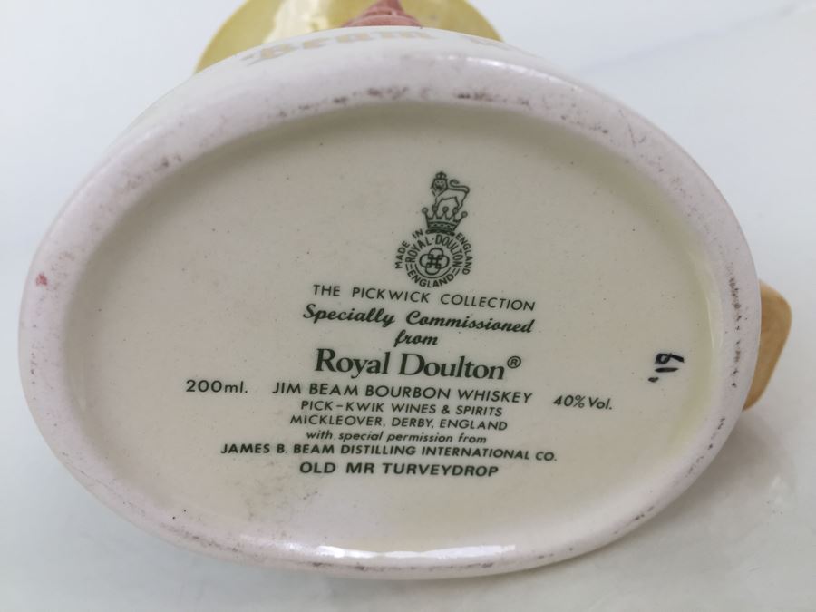 Royal Doulton Character Jug Old Mr. Turveydrop The Pickwick Collection Jim Beam Bourbon Whiskey Advertising [Photo 3]