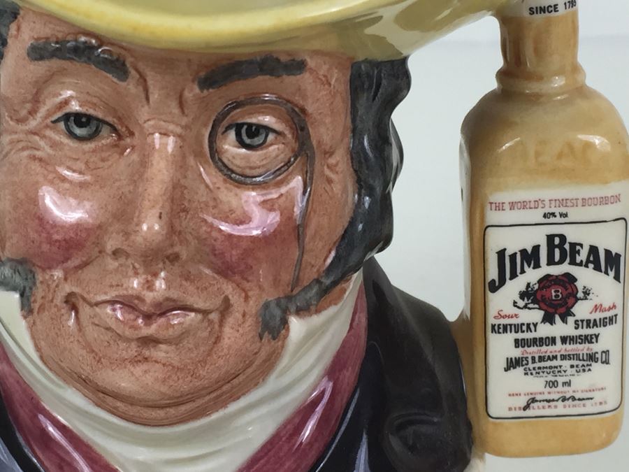 Royal Doulton Character Jug Old Mr. Turveydrop The Pickwick Collection Jim Beam Bourbon Whiskey Advertising [Photo 5]