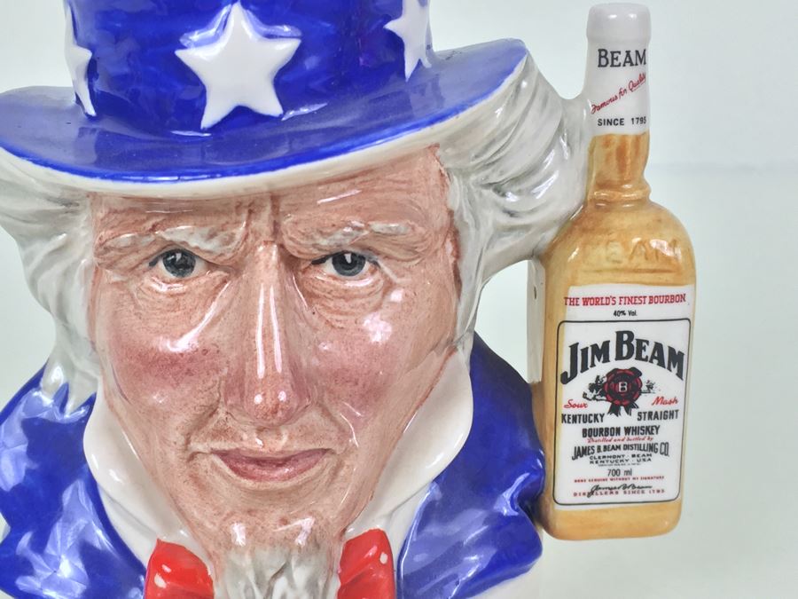 Royal Doulton Character Jug Jim Beam Bourbon Whiskey Uncle Sam Advertising [Photo 5]