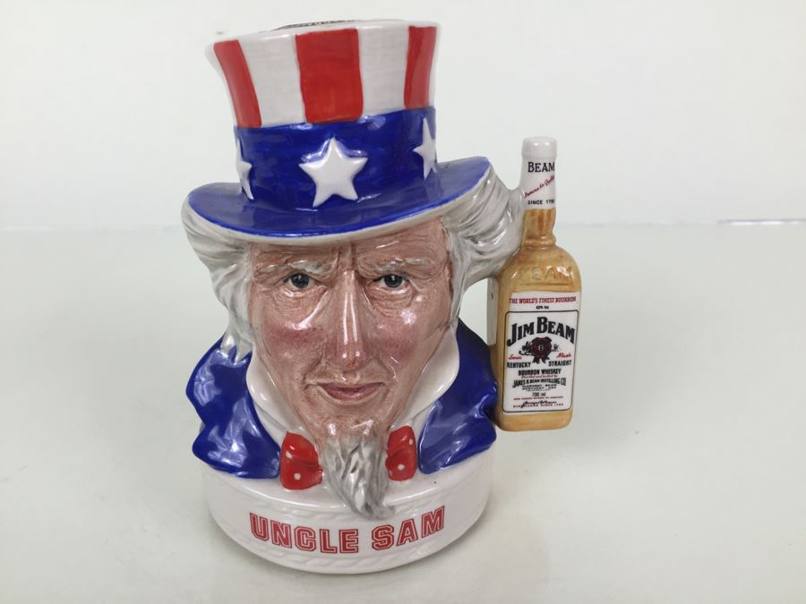 Royal Doulton Character Jug Jim Beam Bourbon Whiskey Uncle Sam Advertising [Photo 1]