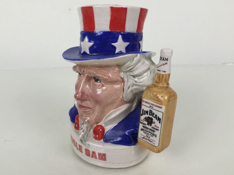 Royal Doulton Character Jug Jim Beam Bourbon Whiskey Uncle Sam Advertising [Photo 6]