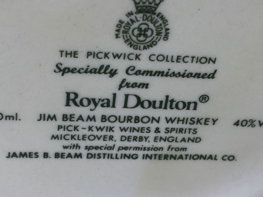 Royal Doulton Character Jug Double Header Mr. Pickwick & Sam Weller Pickwick Collection Jim Beam Bourbon Whiskey Advertising [Photo 15]