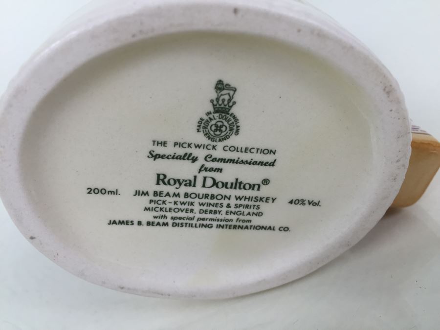Royal Doulton Character Jug Double Header Mr. Pickwick & Sam Weller Pickwick Collection Jim Beam Bourbon Whiskey Advertising [Photo 3]