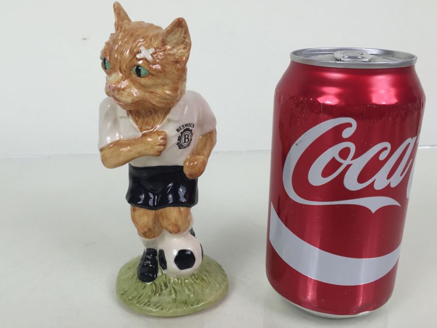 Beswick Royal Doulton The Footballing Felines Collection FF4 'Dribble' 1998 Limited Edition 152 Of 1,500 [Photo 4]