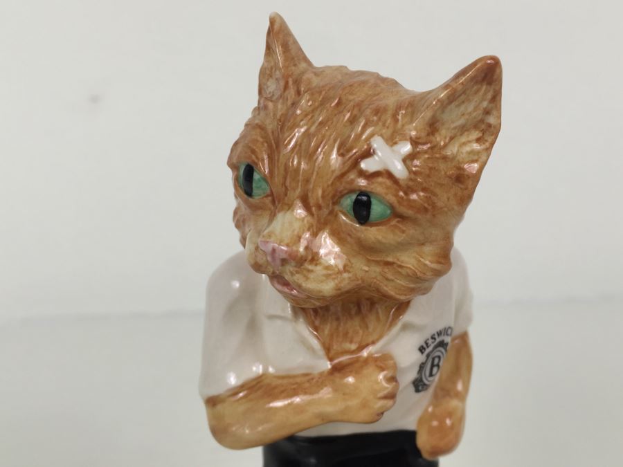 Beswick Royal Doulton The Footballing Felines Collection FF4 'Dribble' 1998 Limited Edition 152 Of 1,500 [Photo 5]