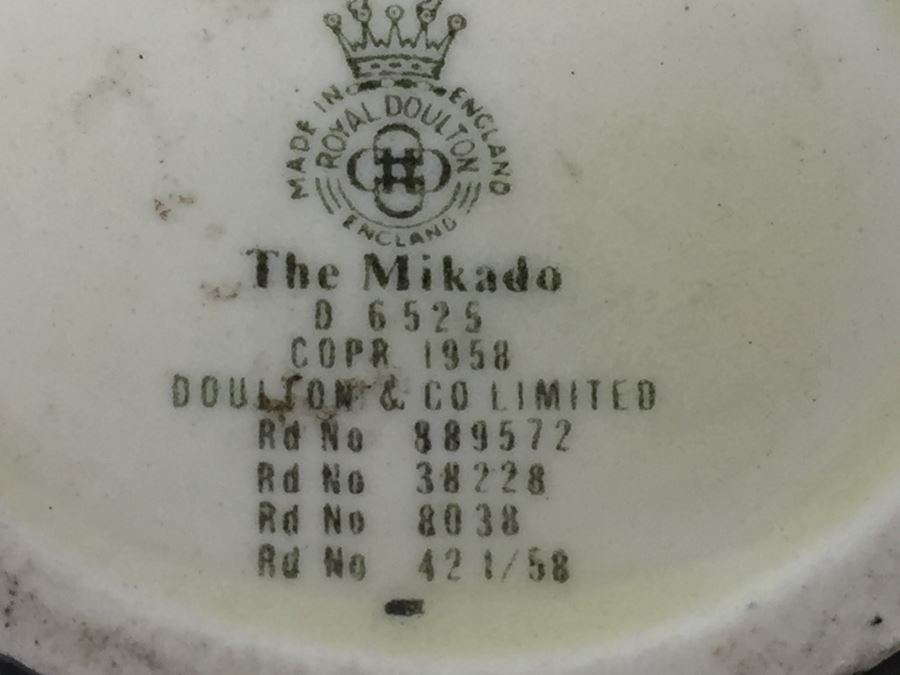 Pair Of Royal Doulton Small Character Jugs 'The Mikado' D6525 1958 [Photo 9]