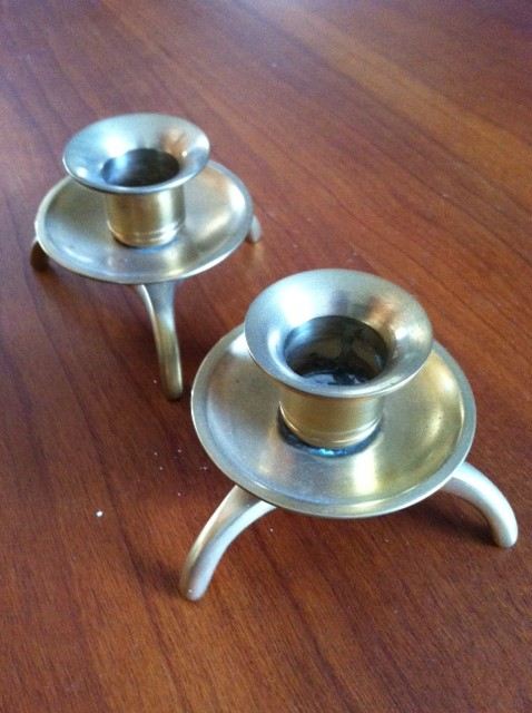 Brass Candle Holder Candelabra Snuffer Lot [Photo 11]