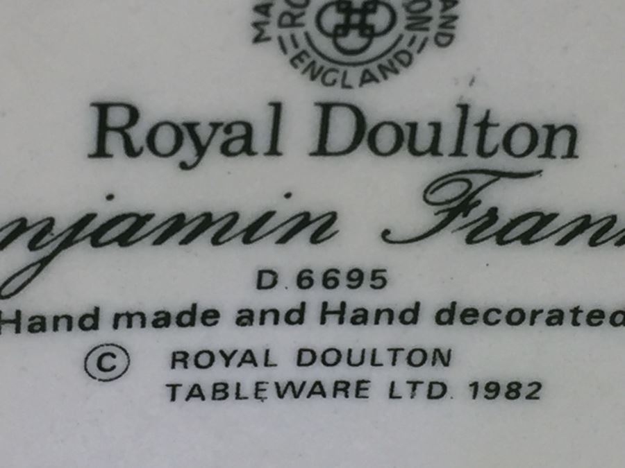 Royal Doulton Small Character Jug 'Benjamin Franklin' D6695 1982 [Photo 10]