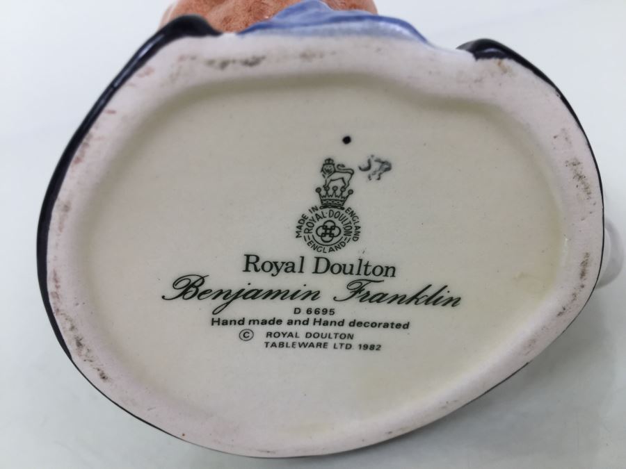 Royal Doulton Small Character Jug 'Benjamin Franklin' D6695 1982 [Photo 3]