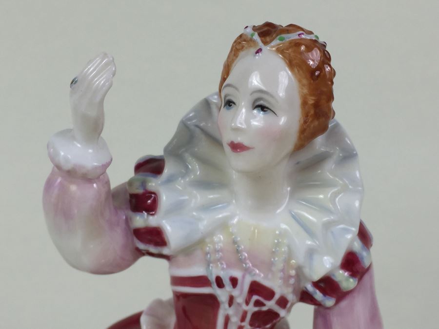 Royal Doulton Figure Queens Of The Realm 'Queen Elizabeth I' HN3099 1986 Limited Edition 81 Of 5,000 [Photo 5]