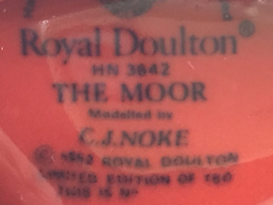Royal Doulton Large Figure 'The Moor' Flambe Prestige HN3642 Limited Edition Of 150 RARE Retails For $3,250 [Photo 3]