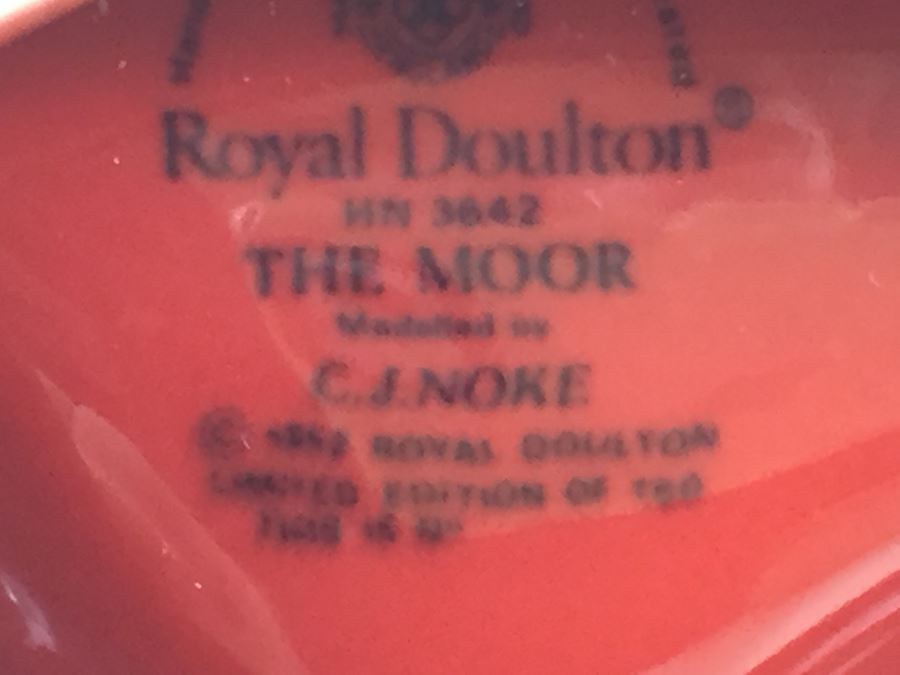 Royal Doulton Large Figure 'The Moor' Flambe Prestige HN3642 Limited Edition Of 150 RARE Retails For $3,250 [Photo 21]