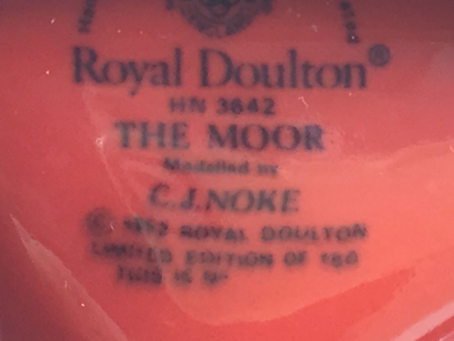 Royal Doulton Large Figure 'The Moor' Flambe Prestige HN3642 Limited Edition Of 150 RARE Retails For $3,250 [Photo 22]