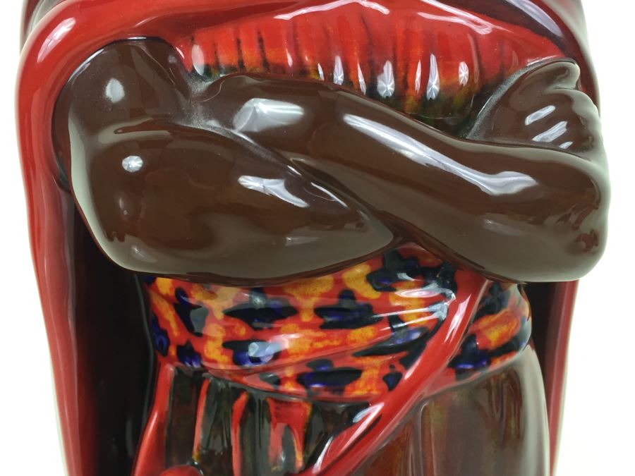 Royal Doulton Large Figure 'The Moor' Flambe Prestige HN3642 Limited Edition Of 150 RARE Retails For $3,250 [Photo 6]