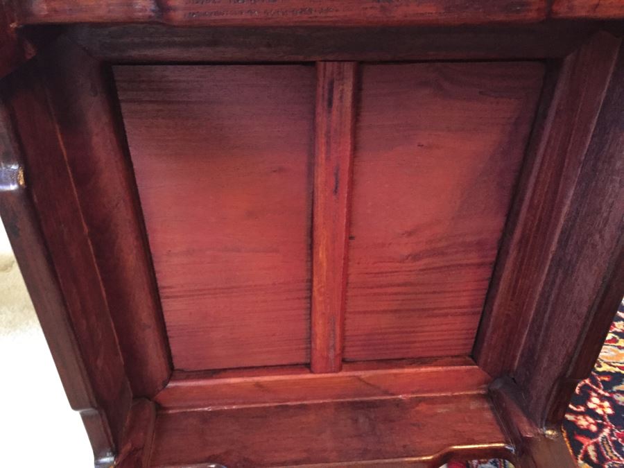 Stunning Chinese Rosewood Dining Table With 8 Rosewood Chairs (2 Armchairs) And 2 Leaves [Photo 30]