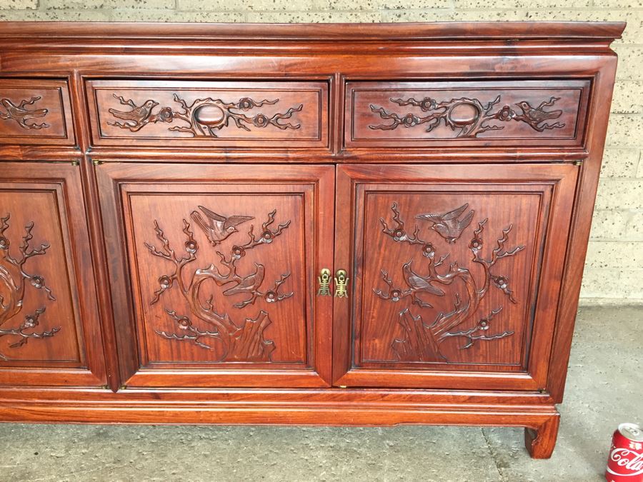 Stunning Chinese Rosewood Buffet Sideboard Credenza [Photo 14]