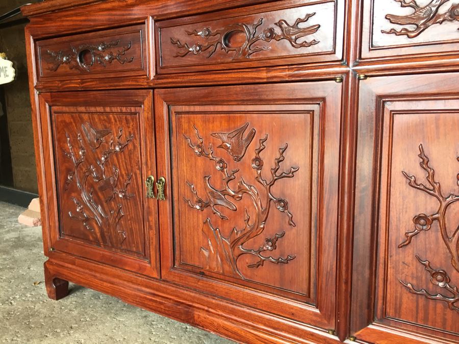 Stunning Chinese Rosewood Buffet Sideboard Credenza [Photo 6]