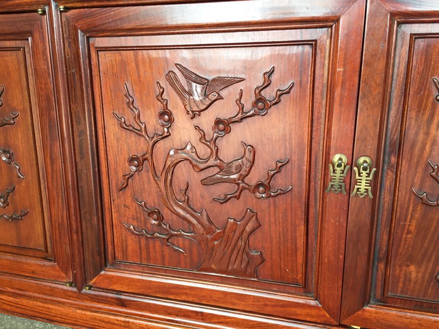 Stunning Chinese Rosewood Buffet Sideboard Credenza [Photo 3]