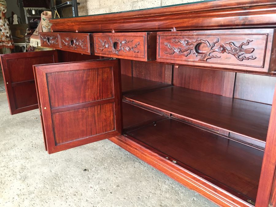 Stunning Chinese Rosewood Buffet Sideboard Credenza [Photo 16]