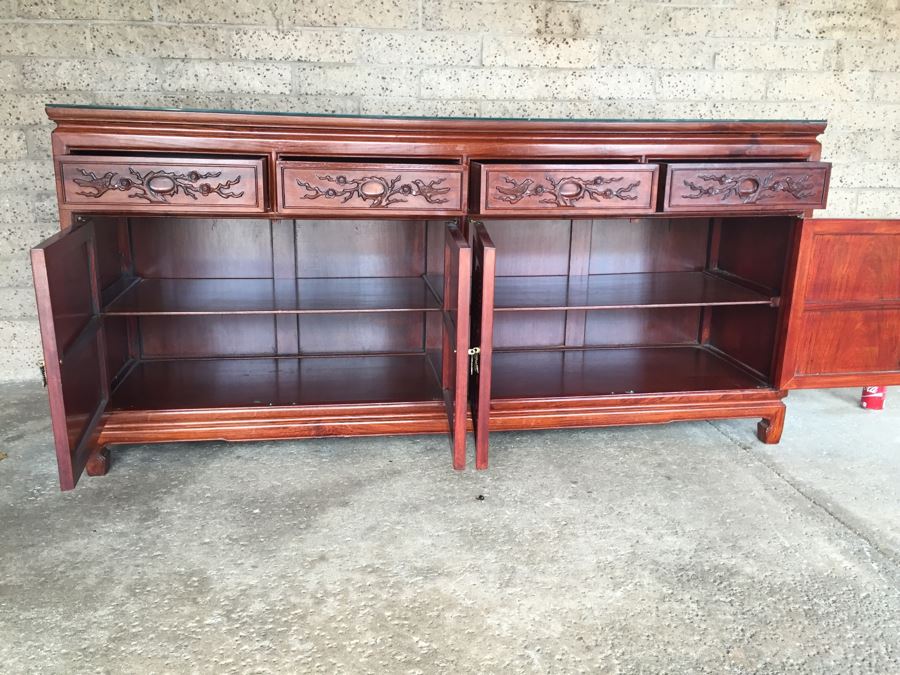 Stunning Chinese Rosewood Buffet Sideboard Credenza [Photo 13]