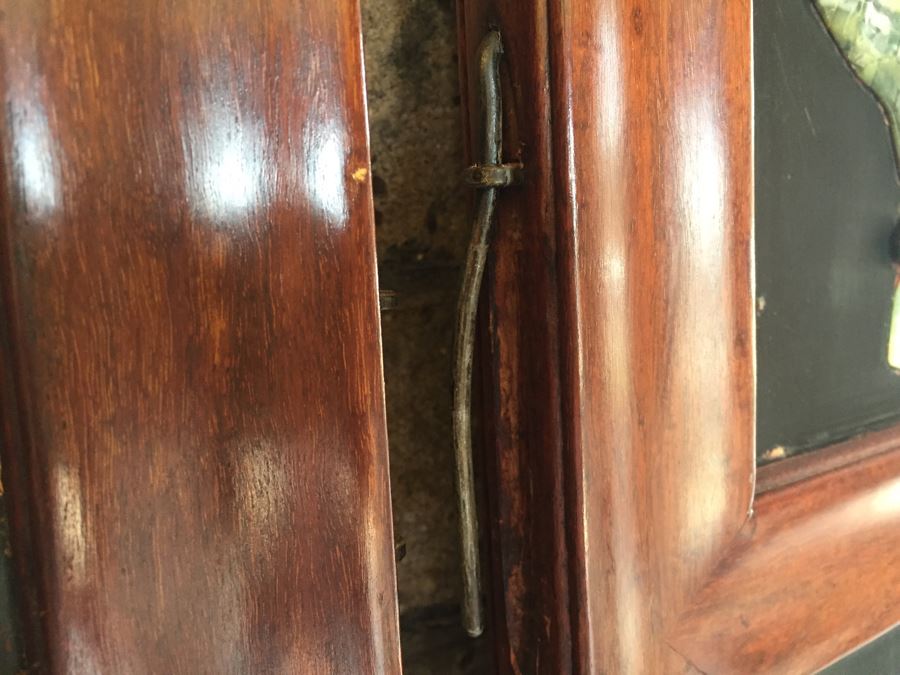 Stunning 6 Panel Chinese Rosewood Screens With Hand Carved Stone Jade Coral Relief Images Of Wildlife Birds Plants [Photo 18]