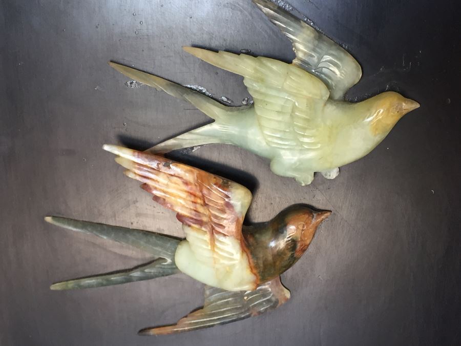 Stunning 6 Panel Chinese Rosewood Screens With Hand Carved Stone Jade Coral Relief Images Of Wildlife Birds Plants [Photo 35]