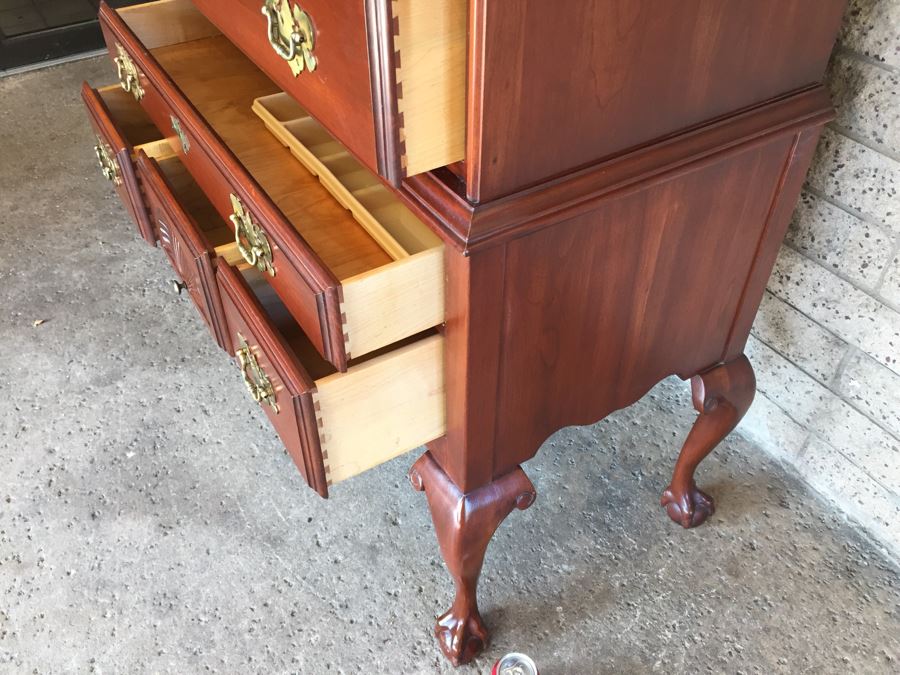 Chippendale Style Highboy Dresser Chest Of Drawers [Photo 3]