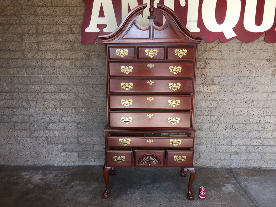 Chippendale Style Highboy Dresser Chest Of Drawers [Photo 10]