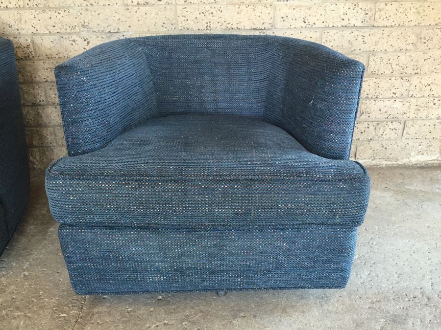 Pair Of Leggett & Platt Swivel Armchairs [Photo 9]