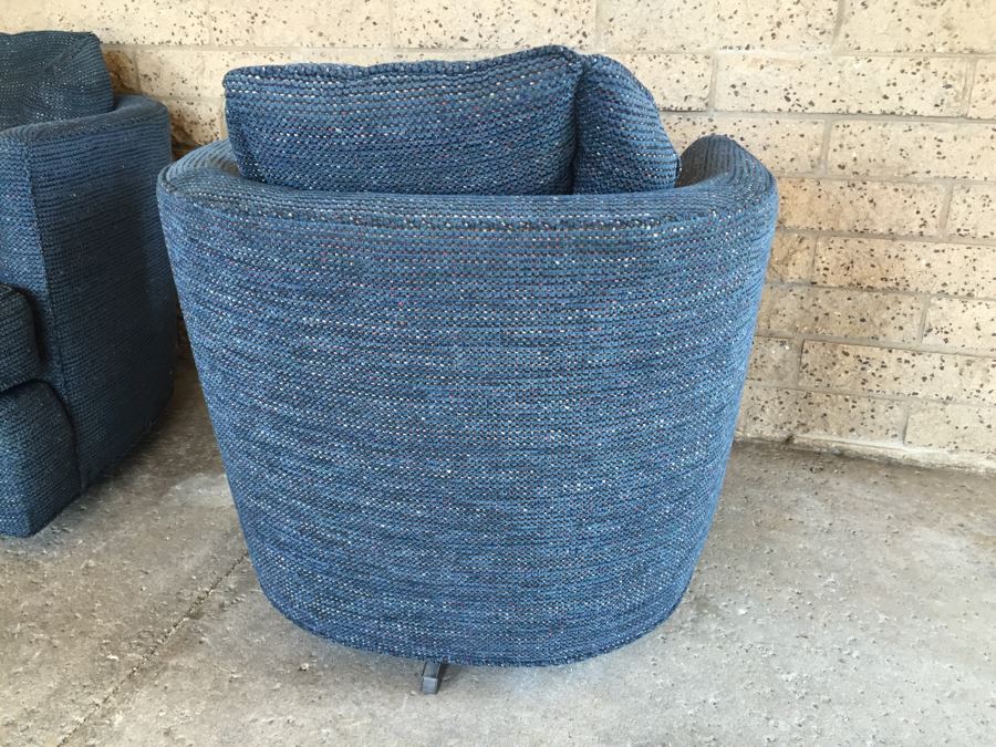 Pair Of Leggett & Platt Swivel Armchairs [Photo 7]