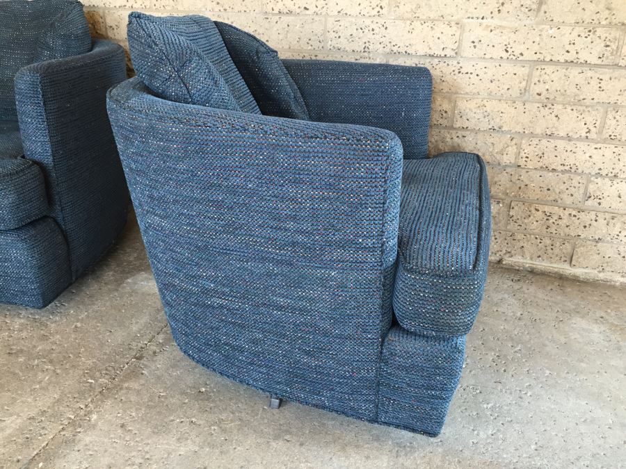 Pair Of Leggett & Platt Swivel Armchairs [Photo 8]