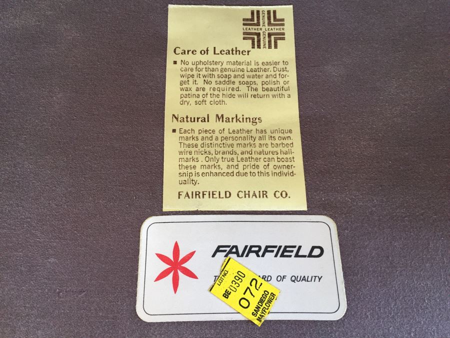 Tufted Leather Armchair With Ottoman By Fairfield Chair Co. [Photo 11]