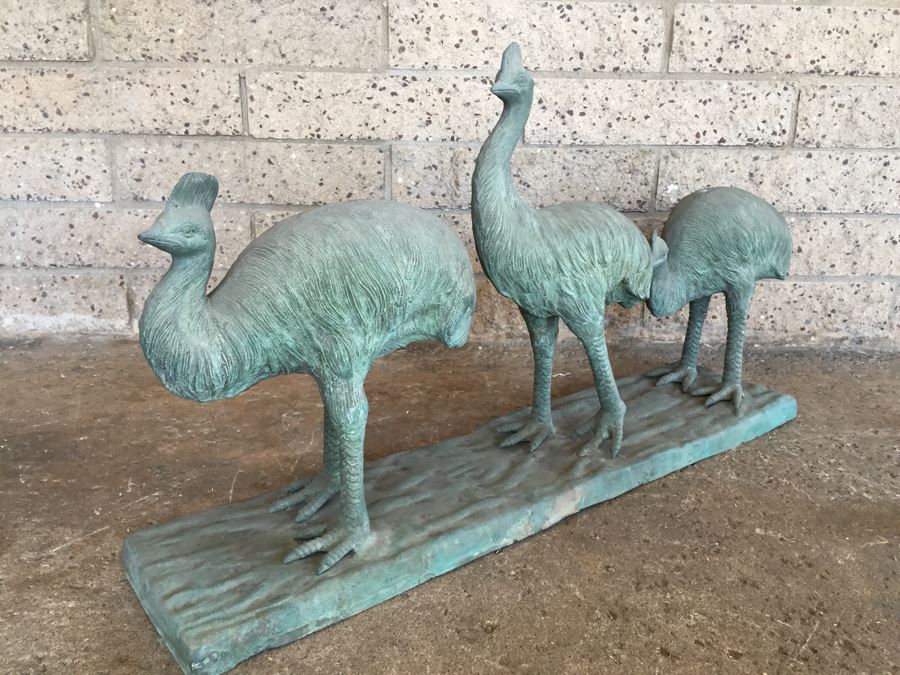 Large Metal Bronze Bird Sculpture [Photo 3]