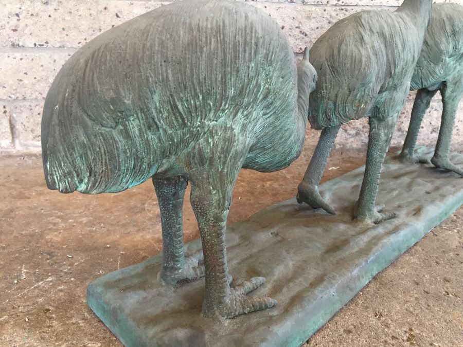 Large Metal Bronze Bird Sculpture [Photo 9]