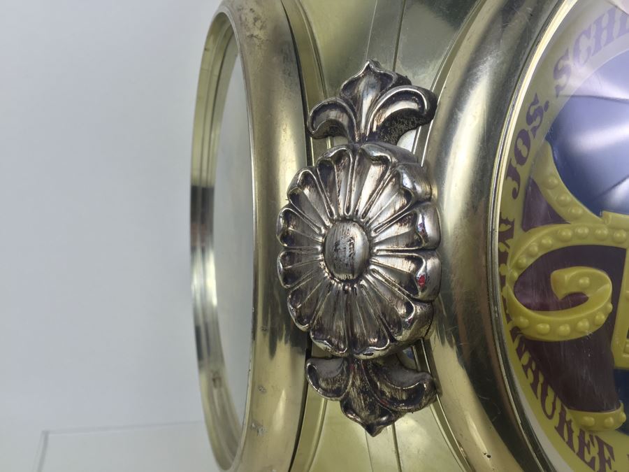 Large Schlitz Beer Advertising Hanging Light Sign ROTATES To Display All Four Sides Working [Photo 7]