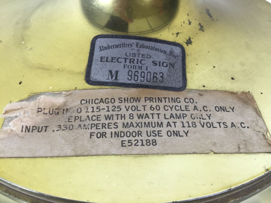 Large Schlitz Beer Advertising Hanging Light Sign ROTATES To Display All Four Sides Working [Photo 17]