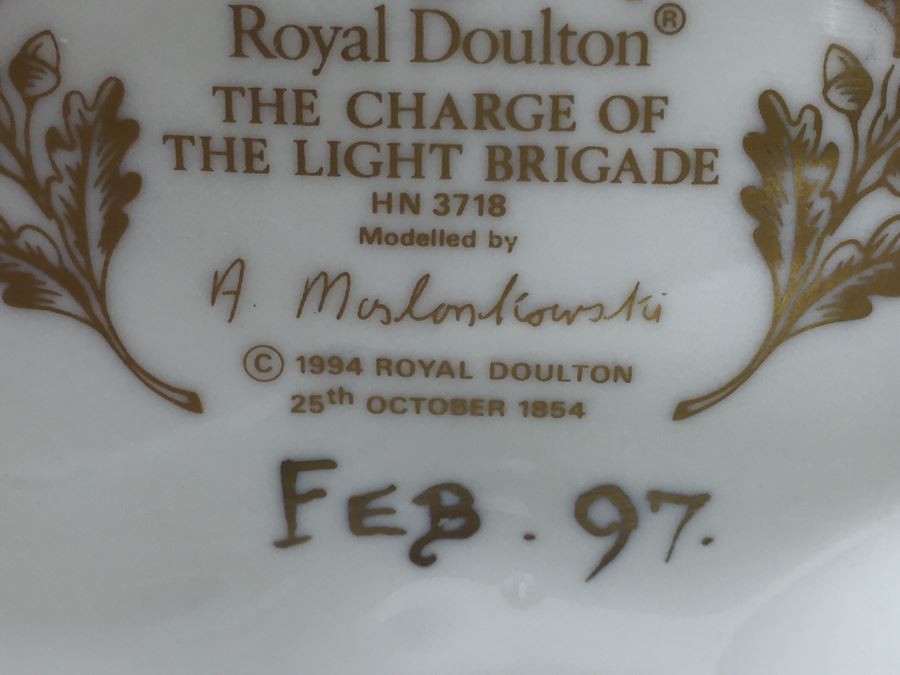 Royal Doulton Large Figure 'The Charge Of The Light Brigade' HN3718 1994 Retails For $15,000 [Photo 34]